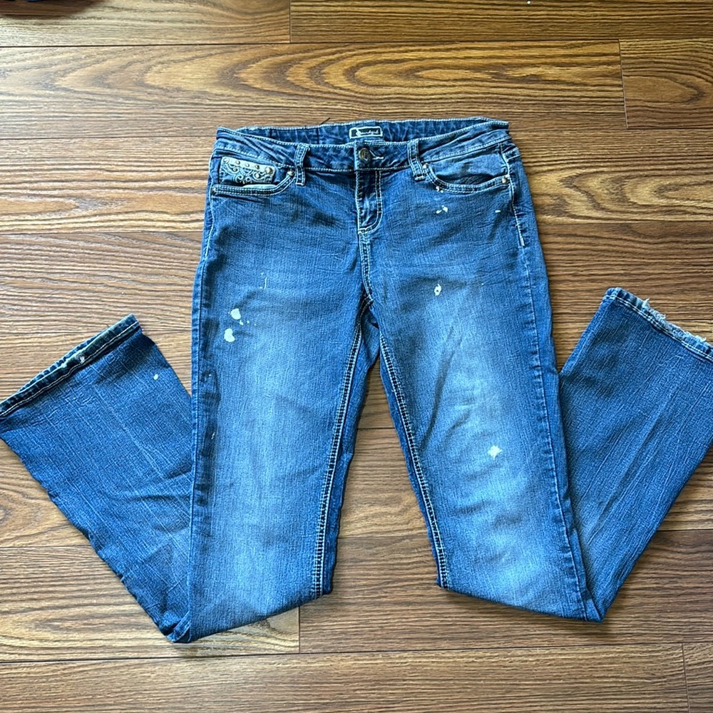 Embroidered bootcut jeans